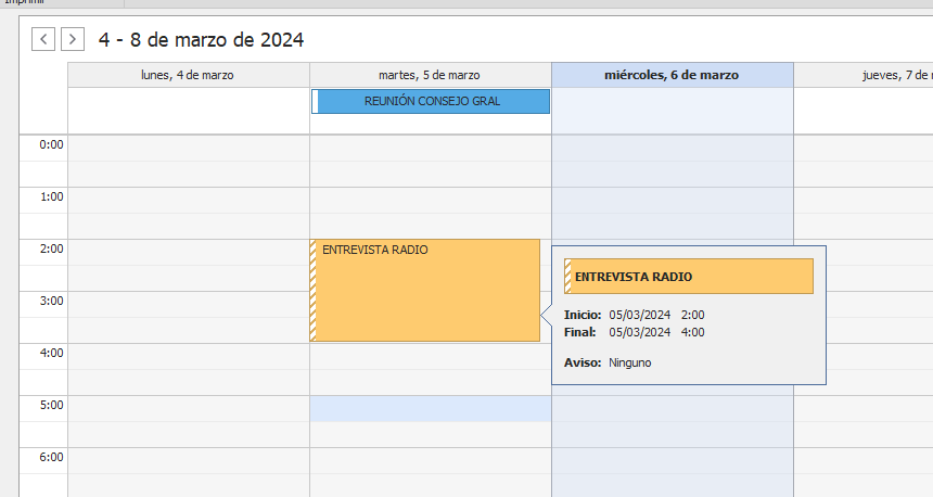 Gestión de agenda y citas 3